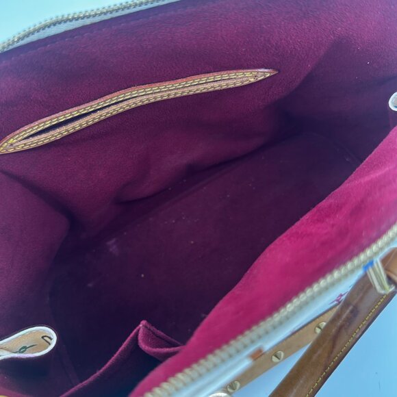 Louis Vuitton Monogram Multicolor Alma White Tote Bag - Picture 9 of 11